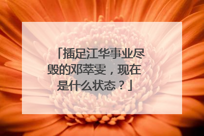 插足江华事业尽毁的邓萃雯，现在是什么状态？