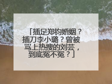 插足郑钧婚姻?插刀李小璐?曾被骂上热搜的刘芸,到底冤不冤?