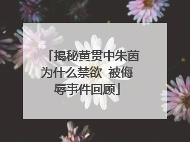 揭秘黄贯中朱茵为什么禁欲 被侮辱事件回顾