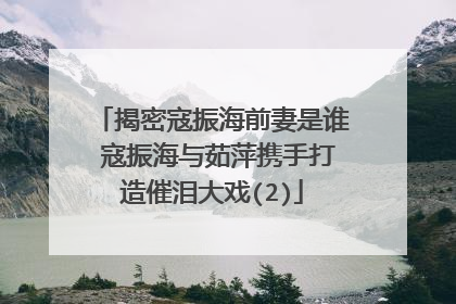 揭密寇振海前妻是谁 寇振海与茹萍携手打造催泪大戏(2)