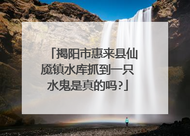 揭阳市惠来县仙魇镇水库抓到一只水鬼是真的吗?