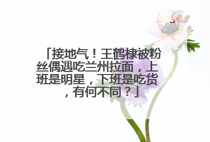 接地气!王鹤棣被粉丝偶遇吃兰州拉面,上班是明星,下班是吃货,有何不同?