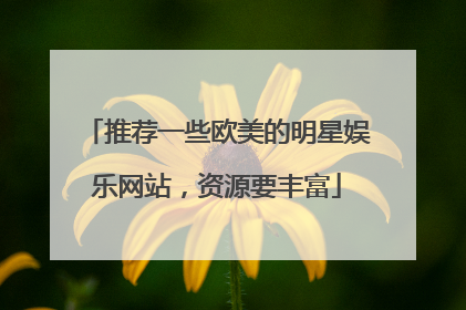 推荐一些欧美的明星娱乐网站，资源要丰富