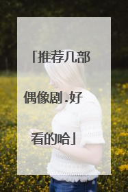 推荐几部偶像剧.好看的哈