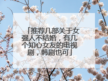 推荐几部关于女强人不结婚，有几个知心女友的电视剧，韩剧也可