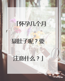 怀孕几个月显肚子呢？要注意什么？