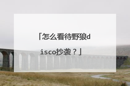 怎么看待野狼disco抄袭？
