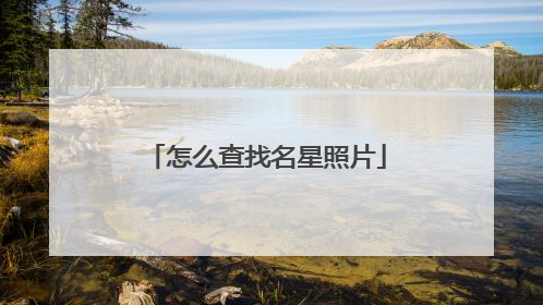 怎么查找名星照片