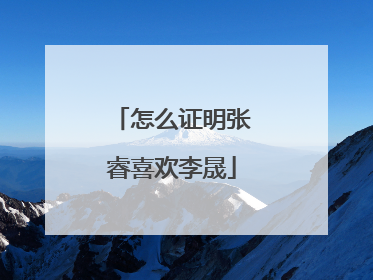 怎么证明张睿喜欢李晟