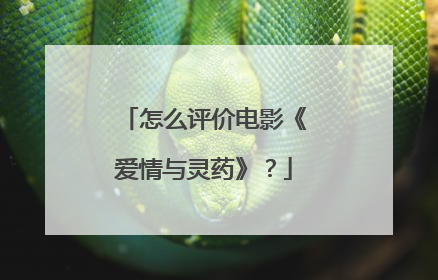 怎么评价电影《爱情与灵药》？