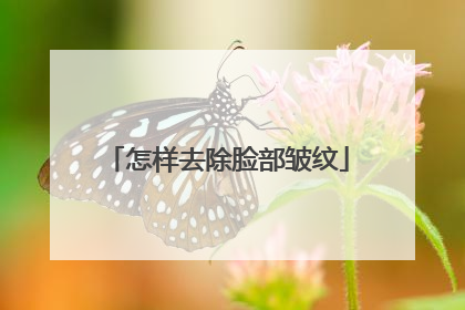 怎样去除脸部皱纹