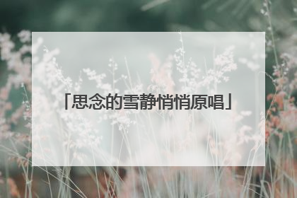思念的雪静悄悄原唱