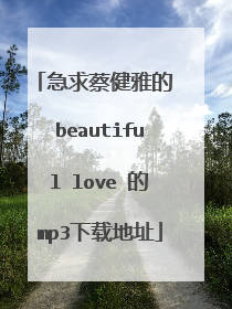 急求蔡健雅的 beautiful love 的mp3下载地址