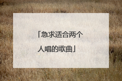 急求适合两个人唱的歌曲