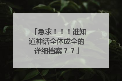 急求！！！谁知道神话全体成全的详细档案？？