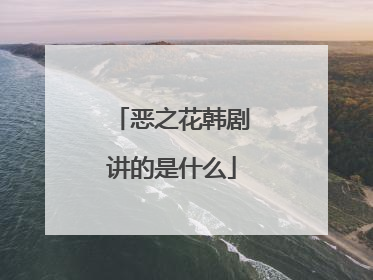 恶之花韩剧讲的是什么