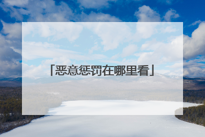 恶意惩罚在哪里看