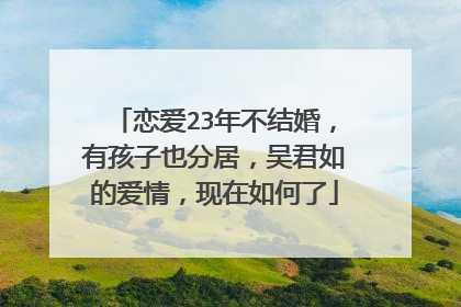 恋爱23年不结婚,有孩子也分居,吴君如的爱情,现在如何了