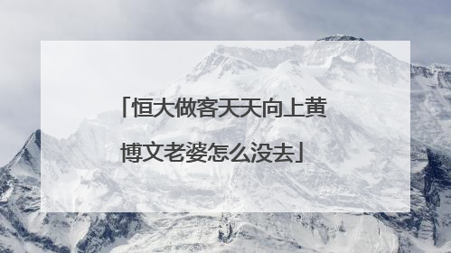 恒大做客天天向上黄博文老婆怎么没去
