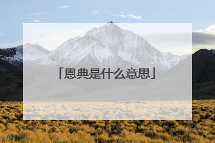 恩典是什么意思