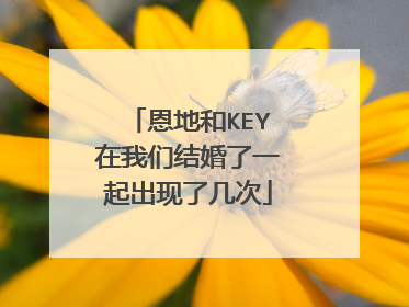恩地和KEY在我们结婚了一起出现了几次