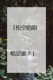 悟空的原唱是谁？