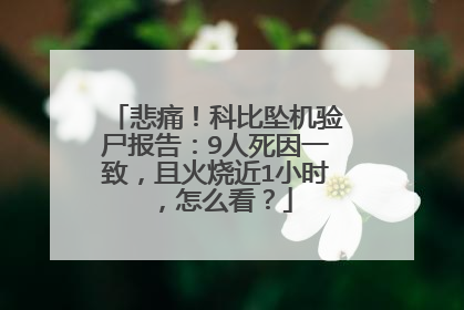 悲痛!科比坠机验尸报告:9人死因一致,且火烧近1小时,怎么看?