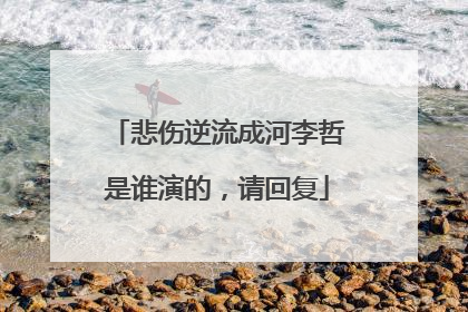 悲伤逆流成河李哲是谁演的,请回复