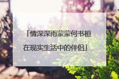 情深深雨蒙蒙何书桓在现实生活中的伴侣