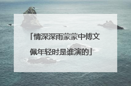 情深深雨蒙蒙中傅文佩年轻时是谁演的