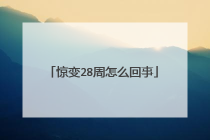 惊变28周怎么回事