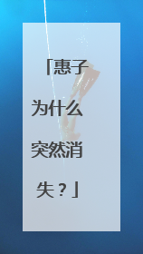 惠子为什么突然消失？