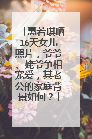 惠若琪晒16天女儿照片，爷爷、姥爷争相宠爱，其老公的家庭背景如何？