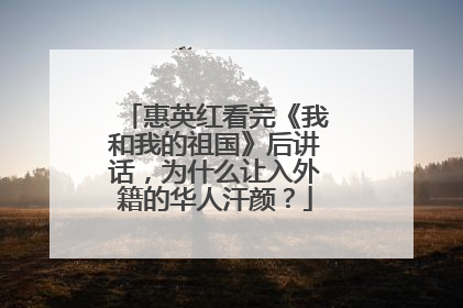 惠英红看完《我和我的祖国》后讲话，为什么让入外籍的华人汗颜？