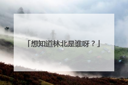 想知道林北是谁呀？