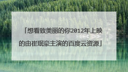 想看致美丽的你2012年上映的由崔珉豪主演的百度云资源