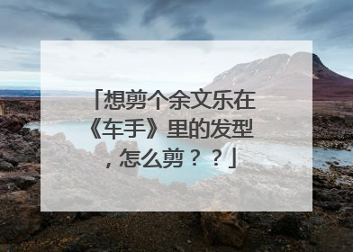 想剪个余文乐在《车手》里的发型，怎么剪？？