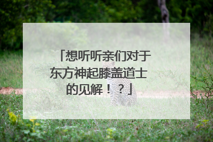 想听听亲们对于东方神起膝盖道士的见解！？