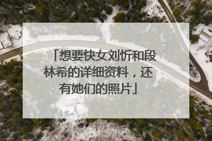 想要快女刘忻和段林希的详细资料,还有她们的照片