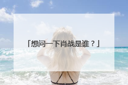 想问一下肖战是谁？