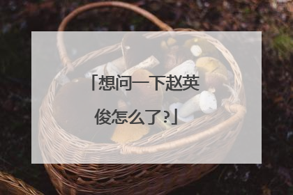 想问一下赵英俊怎么了?
