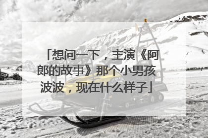 想问一下,主演《阿郎的故事》那个小男孩波波,现在什么样子