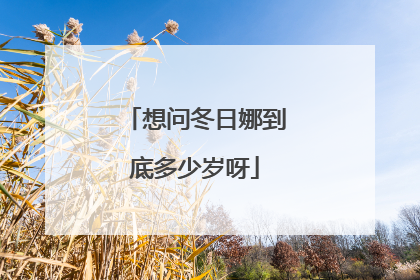 想问冬日娜到底多少岁呀