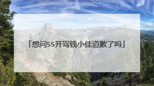 想问55开骂钱小佳道歉了吗