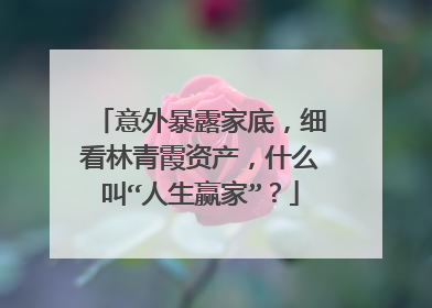 意外暴露家底,细看林青霞资产,什么叫“人生赢家”?