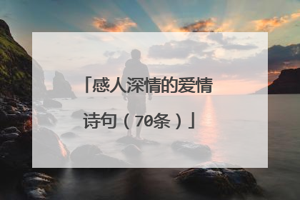 感人深情的爱情诗句(70条)