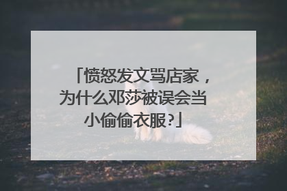 愤怒发文骂店家，为什么邓莎被误会当小偷偷衣服?