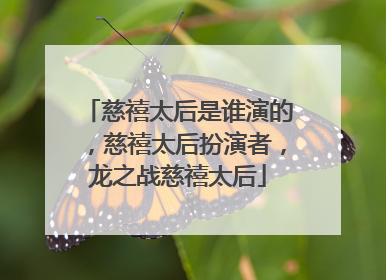 慈禧太后是谁演的，慈禧太后扮演者，龙之战慈禧太后