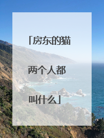 房东的猫 两个人都叫什么