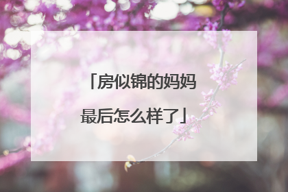 房似锦的妈妈最后怎么样了